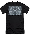 Black and Blue Tessellation Line Pattern 38 Petite Pattern Minimal Graphic Designs T-Shirt