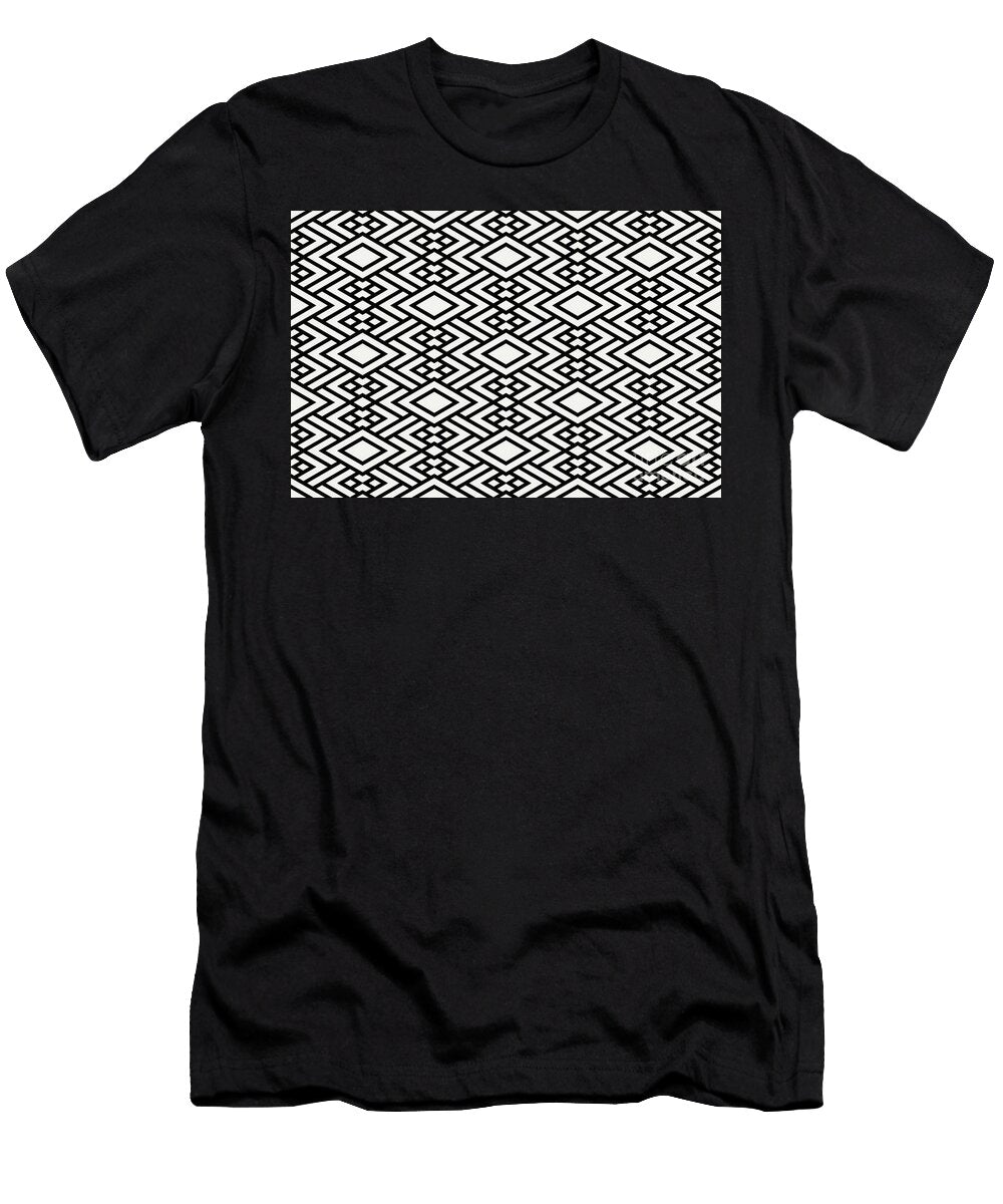 Black and Cream Art Deco Diamond Pattern Pairs Dulux 2022 Popular Colour Cliff Walk Petite Pattern Minimal Graphic Designs T-Shirt