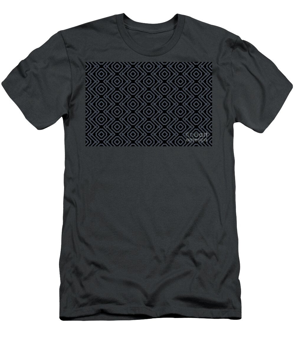 Black and Dark Blue Stripe Diamond Pattern Pairs De 2022 Trending Color Parisian Night Dea184 Petite Pattern Minimal Graphic Designs T-Shirt