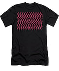 Black and Dark Pink Chevron Horizontal Stripe Pattern Pairs Dv 2022 Popular Colour Obsession 1130 Petite Pattern Minimal Graphic Designs T-Shirt