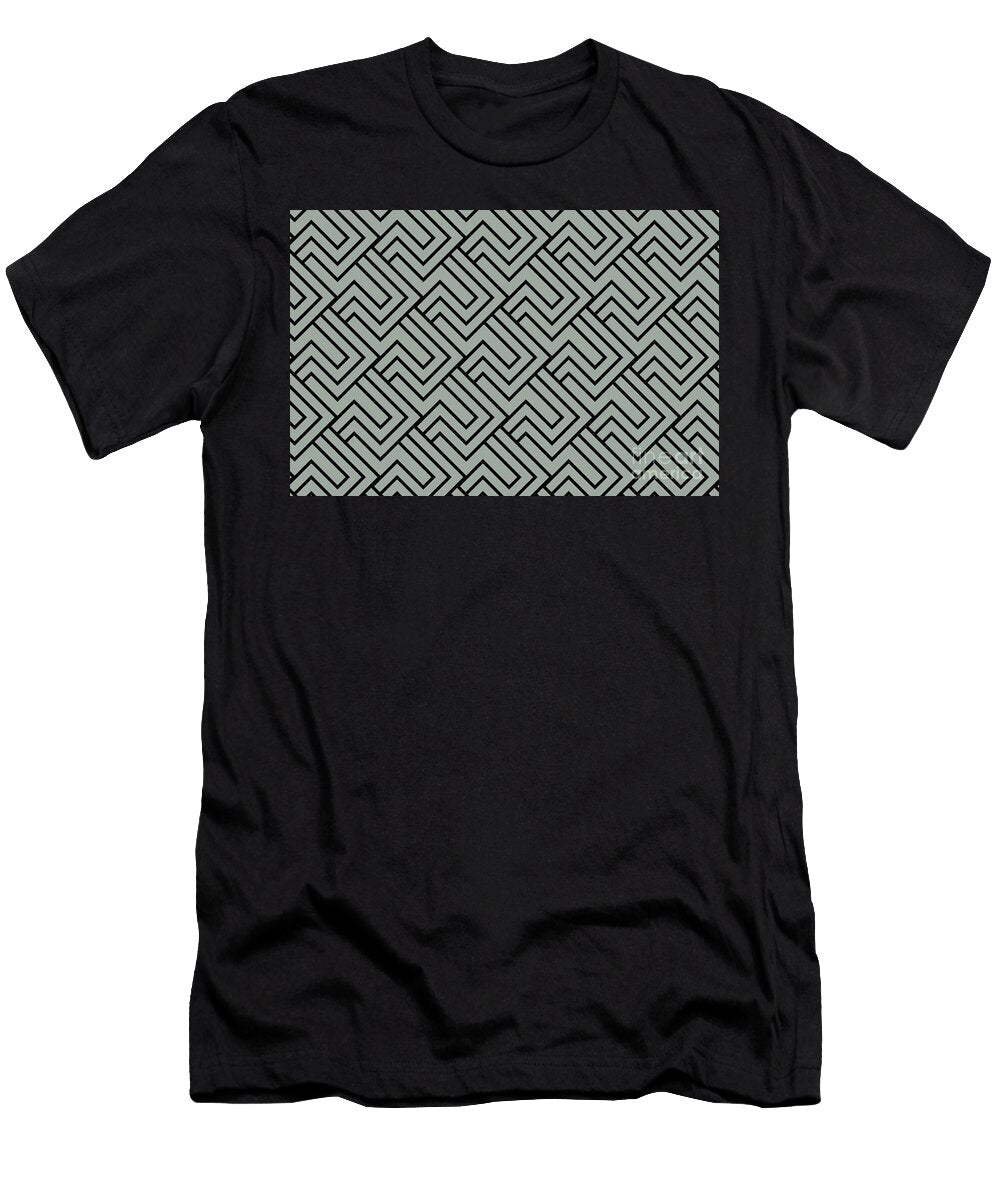 Black and Gray Minimal Line Art Pattern 2 Pairs De 2022 Trending Color Casting Shadow De6291 Petite Pattern Minimal Graphic Designs T-Shirt