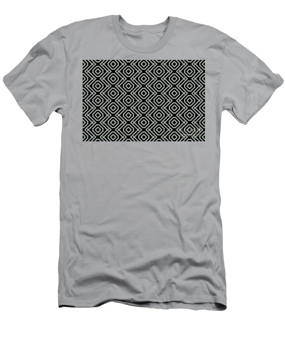 Black and Gray Stripe Diamond Pattern Pairs De 2022 Trending Color Casting Shadow De6291 Petite Pattern Minimal Graphic Designs T-Shirt