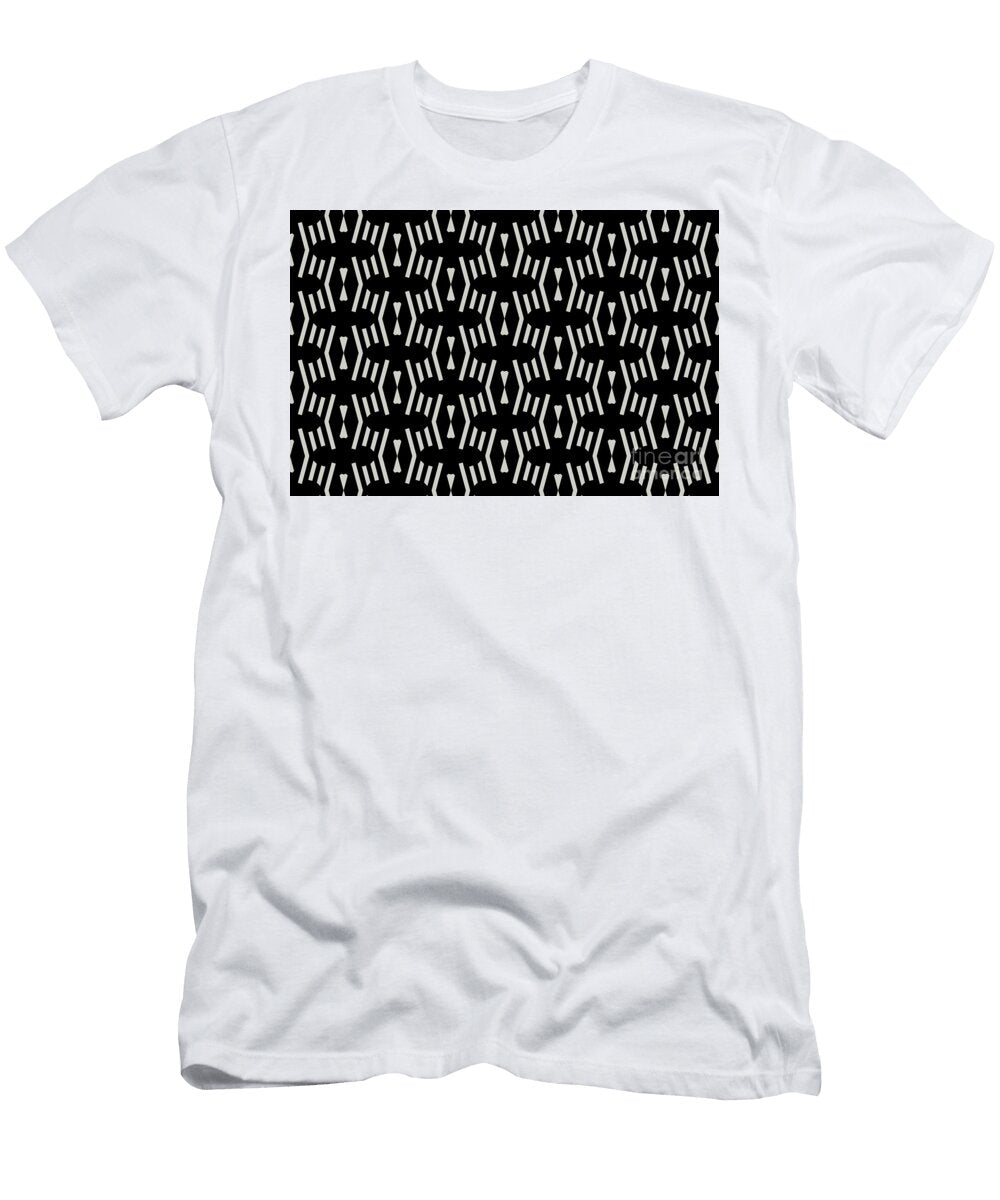 Black and Gray Vertical Stripe Chevron Pattern Pairs Dulux 2022 Popular Colour Morning Oats Petite Pattern Minimal Graphic Designs T-Shirt