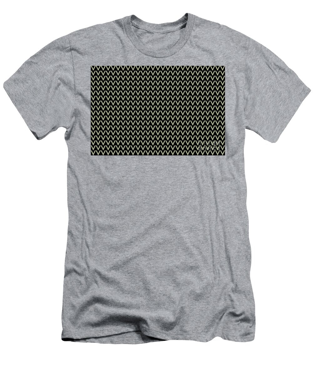 Black and Green Horizontal Chevron Pattern Pairs Diamond Vogel 2022 Popular Colour Rediscover 0408 Petite Pattern Minimal Graphic Designs T-Shirt