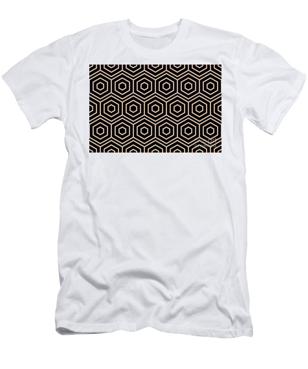 Black and Orange Geometric Line Pattern Pairs De 2022 Trending Color Adobe South Dec709 Petite Pattern Minimal Graphic Designs T-Shirt