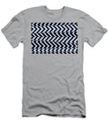 Black and Pastel Blue Chevron Stripe Pattern Pairs De 2022 Trending Color Prim Blue De5898 Petite Pattern Minimal Graphic Designs T-Shirt