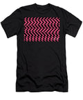 Black and Pink Chevron Horizontal Stripe Pattern Pairs De 2022 Popular Color Pink Punch De5048 Petite Pattern Minimal Graphic Designs T-Shirt