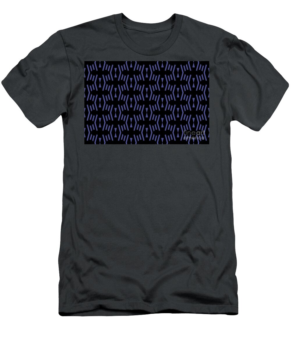 Black and Purple Stripe Chevron Pattern Pairs De 2022 Popular Color Beaded Blue De5909 Petite Pattern Minimal Graphic Designs T-Shirt