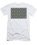 Black and Smoked Sage Stripe Cube Tile Pattern Pairs Dv 2022 Popular Colour Favored One 0455 Petite Pattern Minimal Graphic Designs T-Shirt