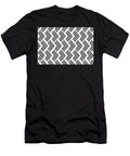 Black and White Art Deco Chevron Rhombus Arrow Pattern Petite Patterns T-Shirt