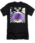 Black and White Chevron with Purple Theme Party Luncheon Table Place Setting Milleflore Images T-Shirt