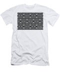 Black and White Minimal Chevron Stripe Diamond Shape Pattern Petite Patterns T-Shirt