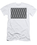 Black and White Minimal Geometric Chevron Line Shape Pattern Petite Patterns T-Shirt