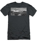 Black and White Panorama of Downtown Houston and Buffalo Bayou From the Studemont Bridge Texas Silvio Ligutti T-Shirt