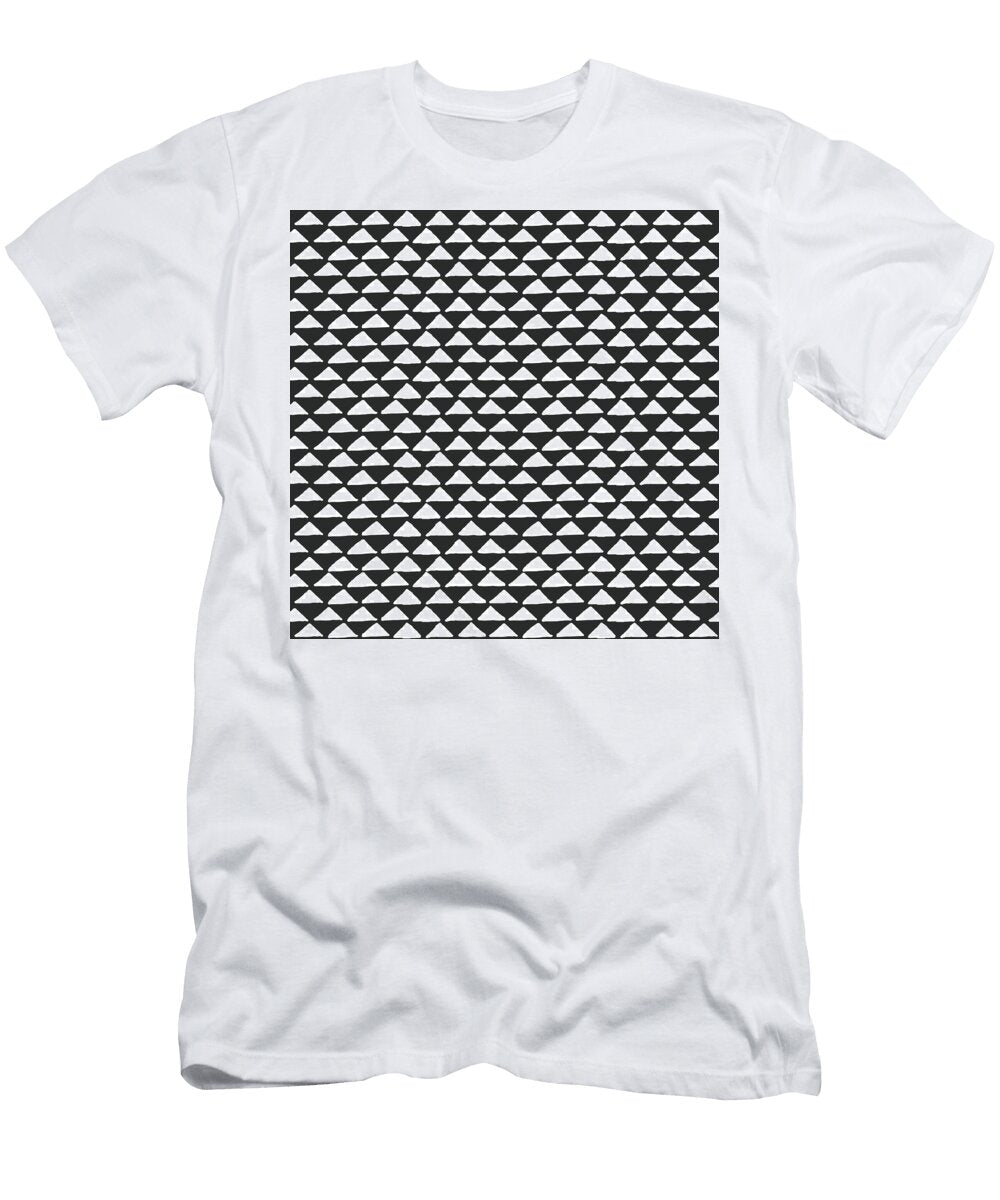 Black and White Tribal Ethnic Pattern with Triangle Elements Tr Jelena Obradovic T-Shirt