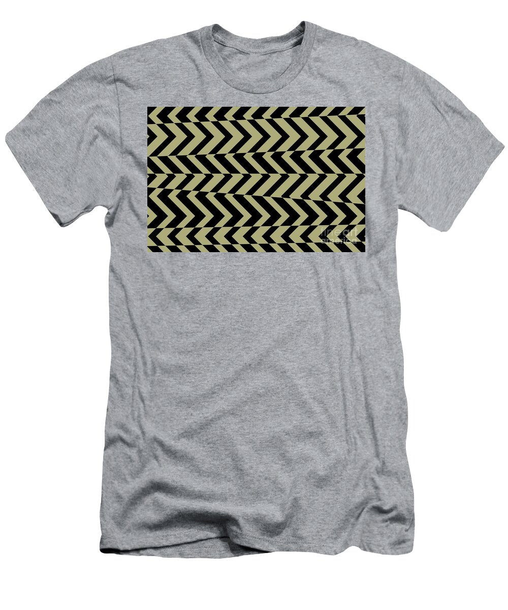 Black and Yellow Chevron Horizontal Stripe Pattern Pairs De 2022 Popular Color Even Growth De5494 Petite Pattern Minimal Graphic Designs T-Shirt