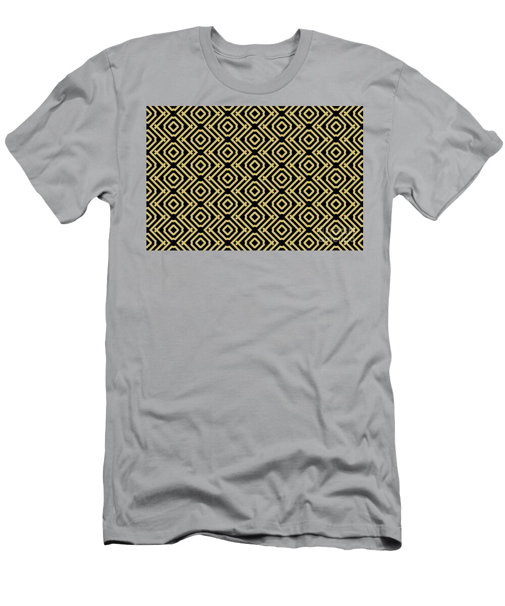 Black and Yellow Vertical Stripe Diamond Pattern Pairs De 2022 Popular Color Candelabra De5431 Petite Pattern Minimal Graphic Designs T-Shirt