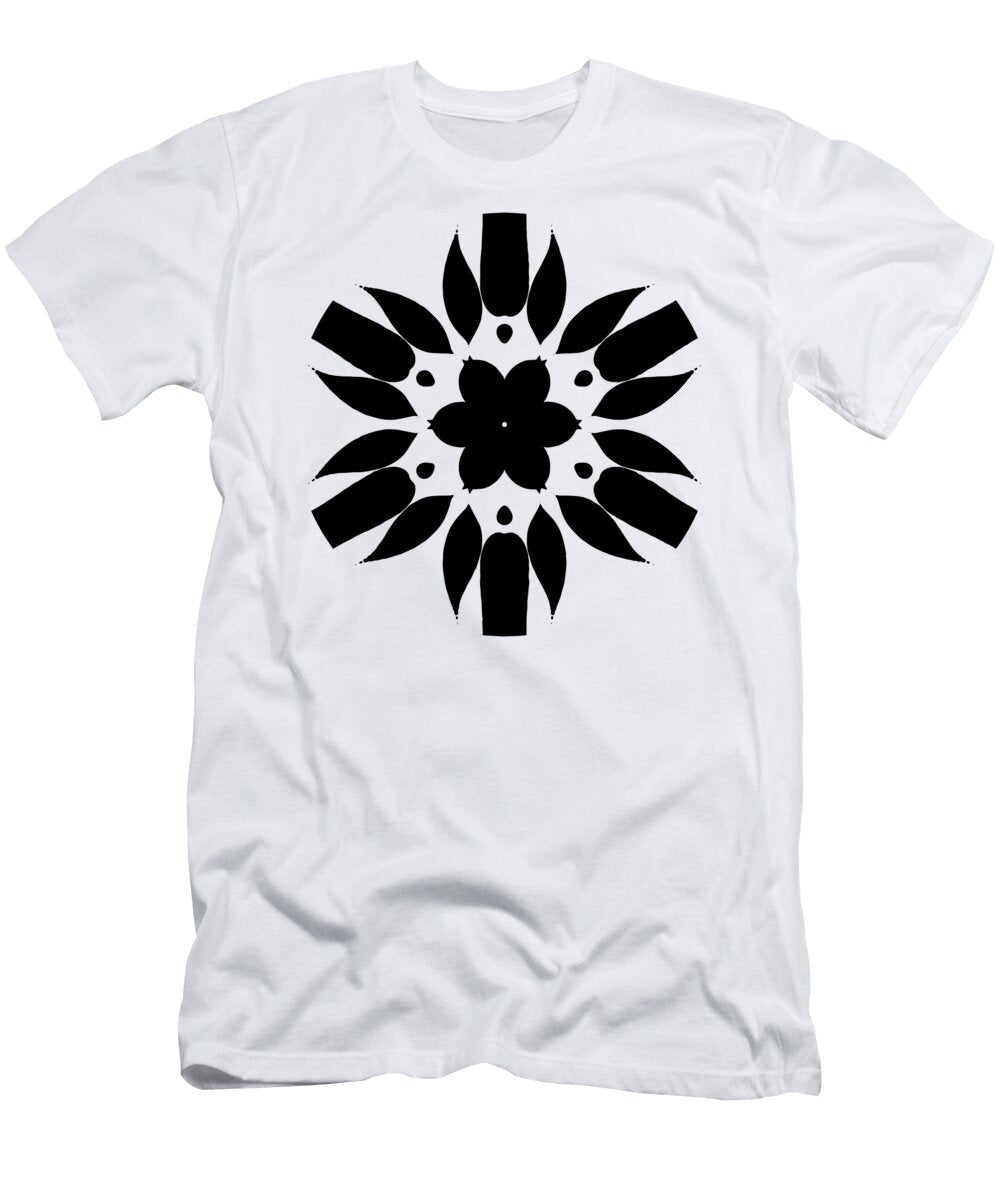 Black Flower Mandala Ariel Guevara T-Shirt