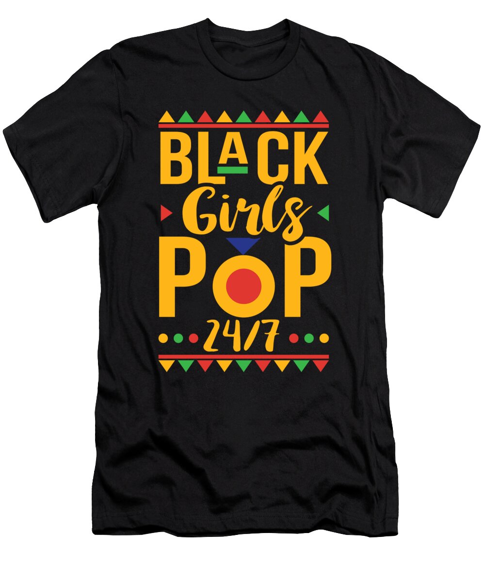 Black Girls Pop 247 Woman Dope Melanin Christmas Gift Design Sel Mermaid T-Shirt