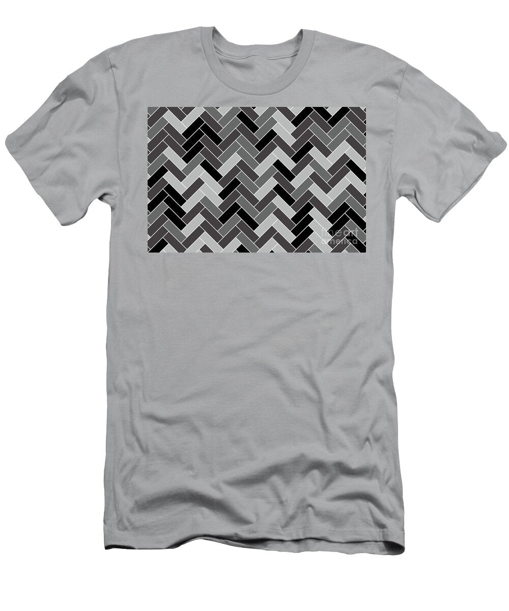 Black Gray Brown Herringbone Pattern Petite Patterns T-Shirt