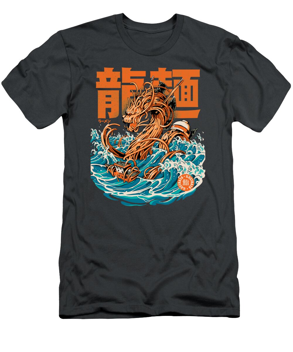 Black Great Ramen Dragon Off Kanagawa Sibainu T-Shirt