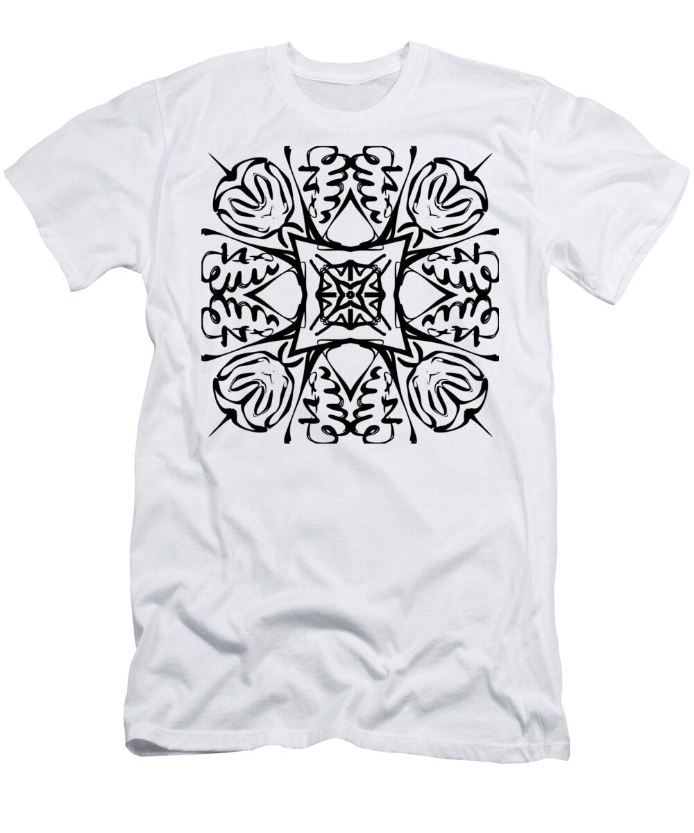 Black Ink Geometric Art Ariel Guevara T-Shirt