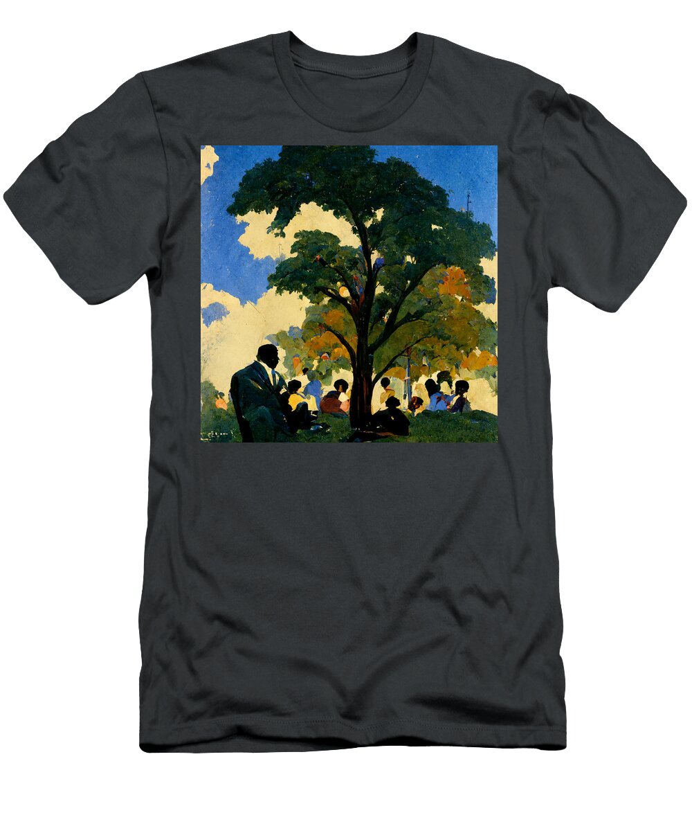 Black Lawyer Speaker Park Speaking to Group of 1f121092 246d 4c5c B140 B0c922b9c225 By Celestial Images T-Shirt