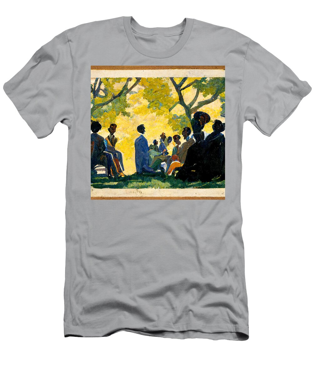 Black Lawyer Speaker Park Speaking to Group of 40da9bf2 10c9 432e A2a1 Fe6d7fd9d47d By Celestial Images T-Shirt