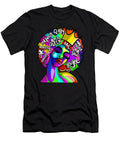 Black Queen Painted Art Powerful Black Words Retro African Design Sel Mermaid T-Shirt