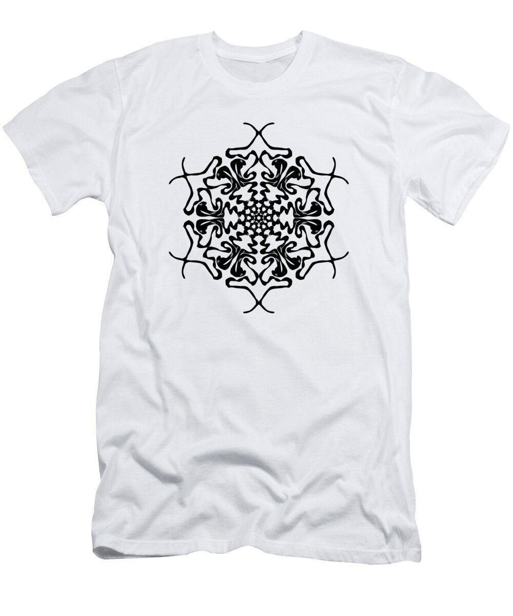 Black Ribbon Mandala Artwork Ariel Guevara T-Shirt