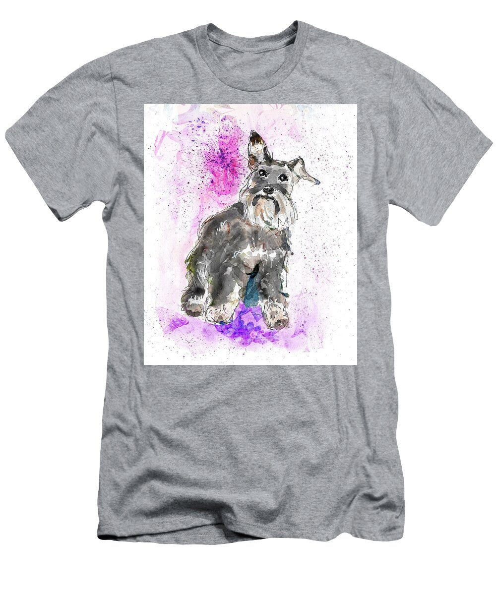 Black Schnauzer with Butterfly Zelda Tessadori T-Shirt