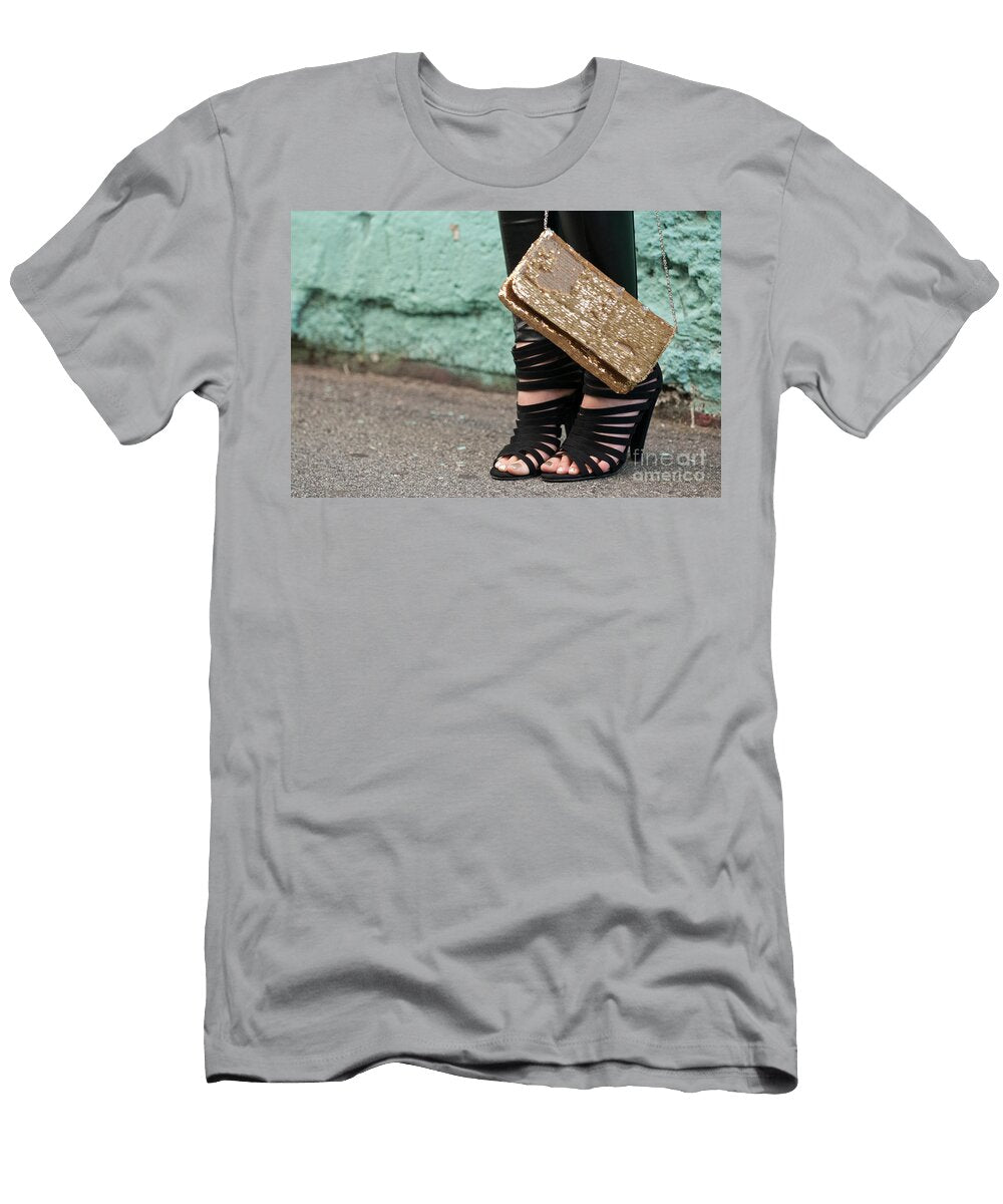 Black Shoes Gold Sequins Rick Piper Photography T-Shirt