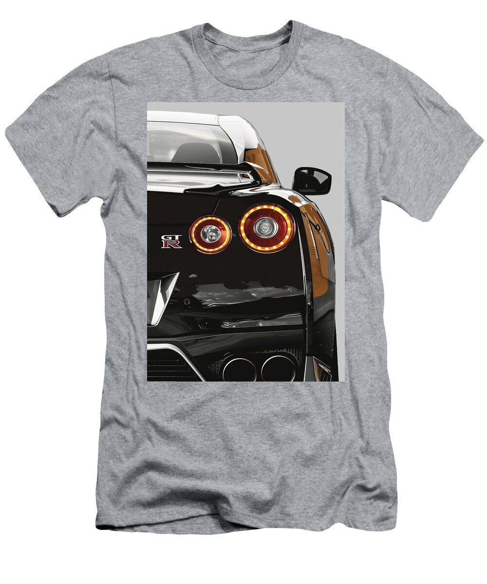 Black Sports Car Rear View Tail Lights and Exhaust Destiney Sullivan T-Shirt