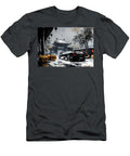 Black Sports Lamborghini Diablo Parked in a Rainy Japanese Street with Halloween Pumpkins Clark Leffler T-Shirt