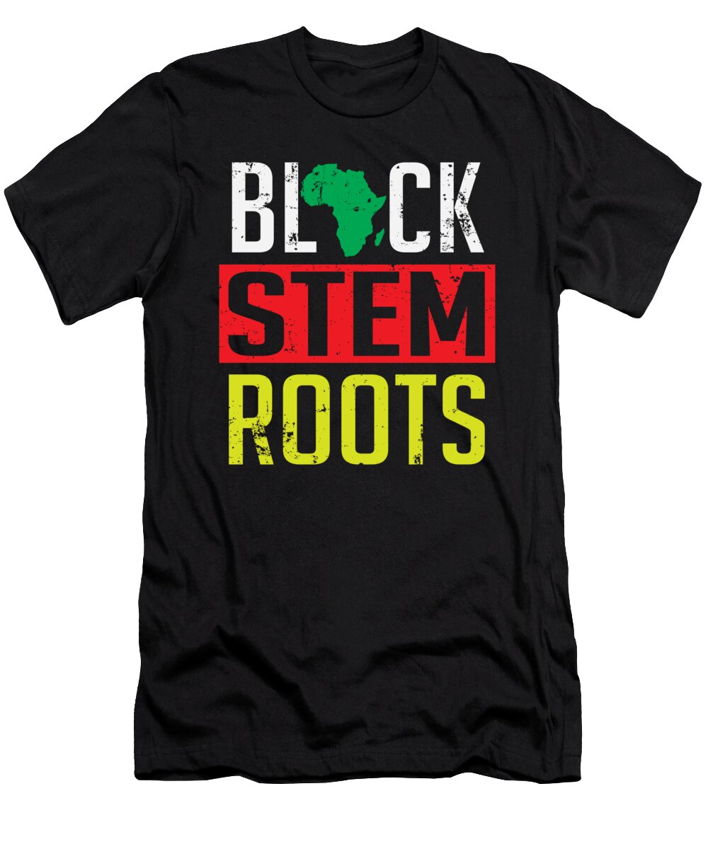 Black Stem Roots African Map Dope Melanin Christmas Gift Graphic Sel Mermaid T-Shirt