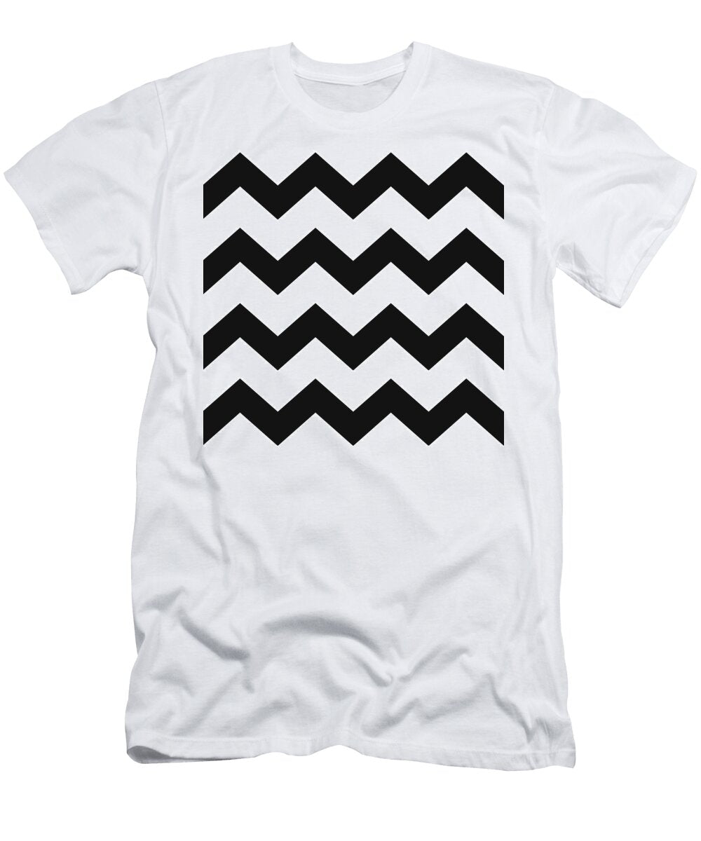 Black White Geometric Pattern Christina Rollo T-Shirt