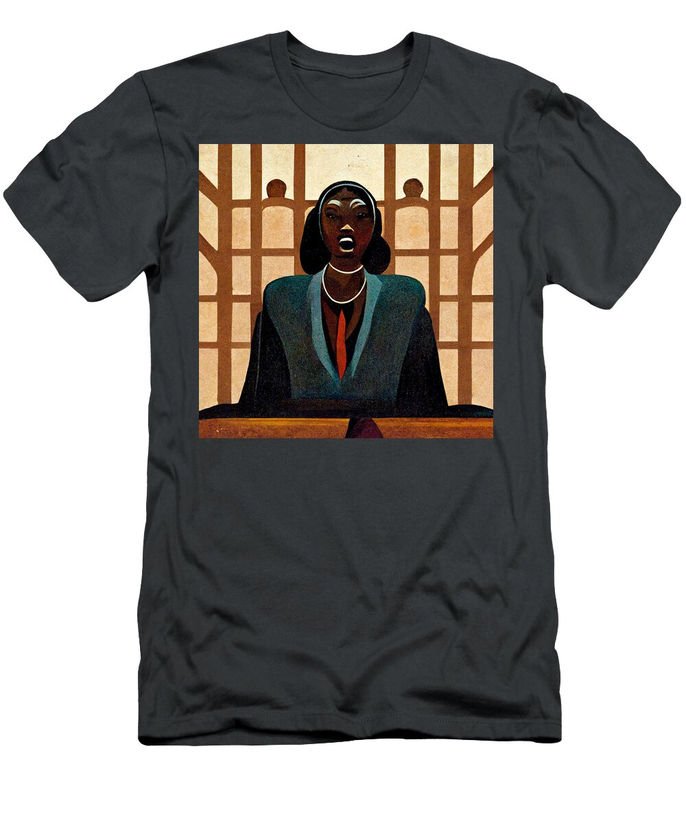Black Woman Lawyer Arguing to a Jury Outside Pa 5b1dba58 C9d4 48ae A030 Adee37c3d1ae By Celestial Images T-Shirt