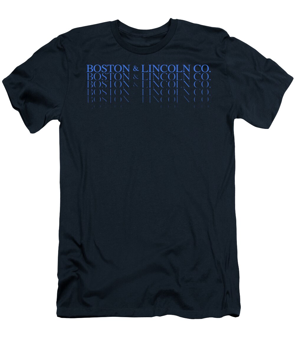 Blco Horizontal Stripe Fade Blu Boston and Lincoln Co T-Shirt