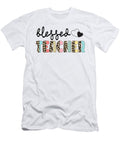Blessed Teacher Motivational Heart Quote Licensed Art T-Shirt
