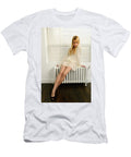 Blond Women in High Heels and Night Gown Sitting on a Bedroom Wi Reimar Gaertner T-Shirt