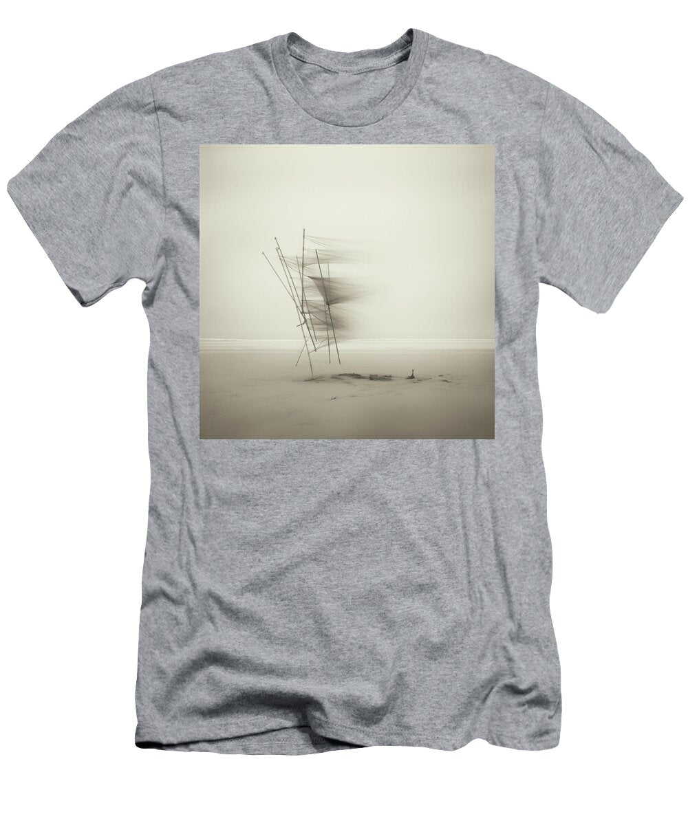 Blowing Wind Sculpture on the Ocean Beach Yo Pedro T-Shirt
