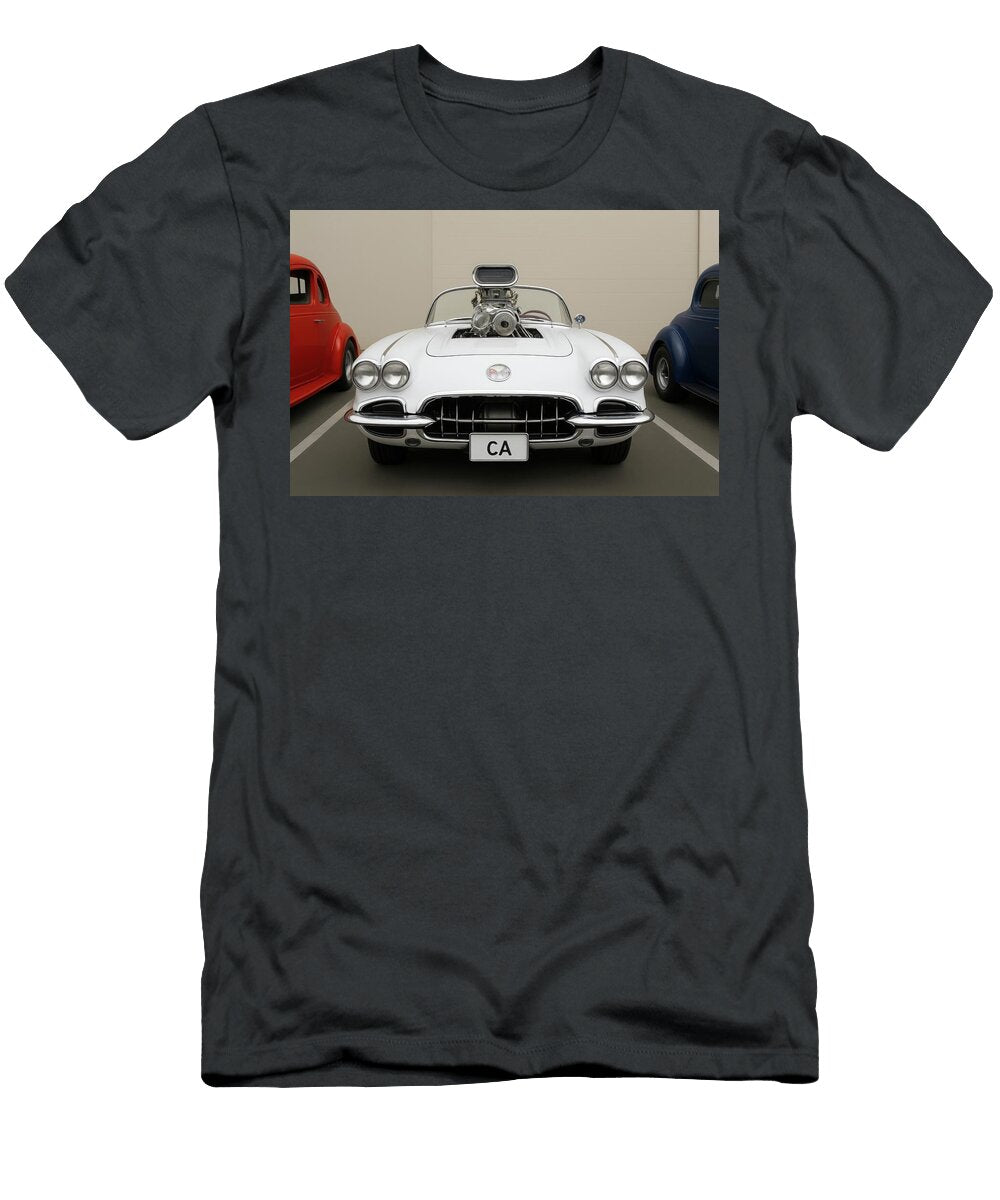 Blown 1960 Chevrolet Corvette Classic Hot Rod Front View Cathy Anderson T-Shirt