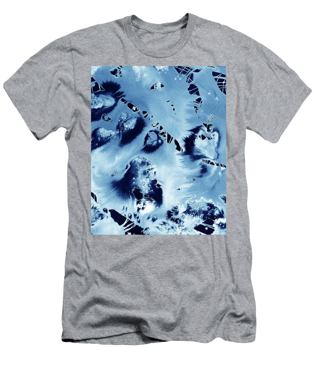 Blue Abstract Cool Waters Watercolor Splashes Vi Irina Sztukowski T-Shirt