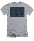 Blue and Black Geometric Shape Tile Pattern Petite Pattern Minimal Graphic Designs T-Shirt