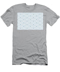 Blue and White Art Deco Geometric Shape Pattern Petite Pattern Minimal Graphic Designs T-Shirt