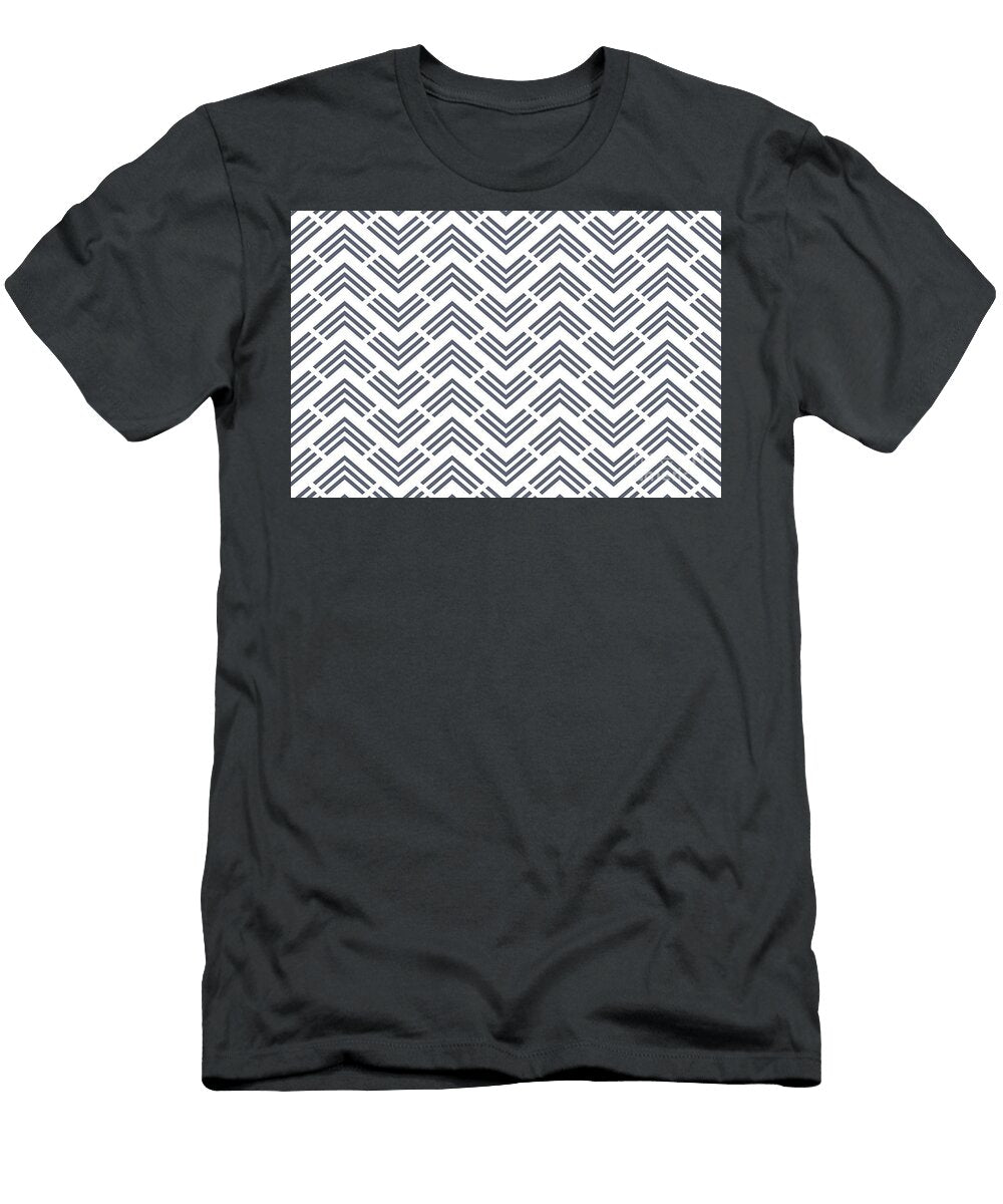 Blue and White Chevron Rhombus Arrow Pattern Pairs De 2022 Popular Color Pencil Lead De5922 Petite Pattern Minimal Graphic Designs T-Shirt