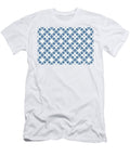 Blue and White Minimal Floral Flower Pattern Petite Pattern Minimal Graphic Designs T-Shirt