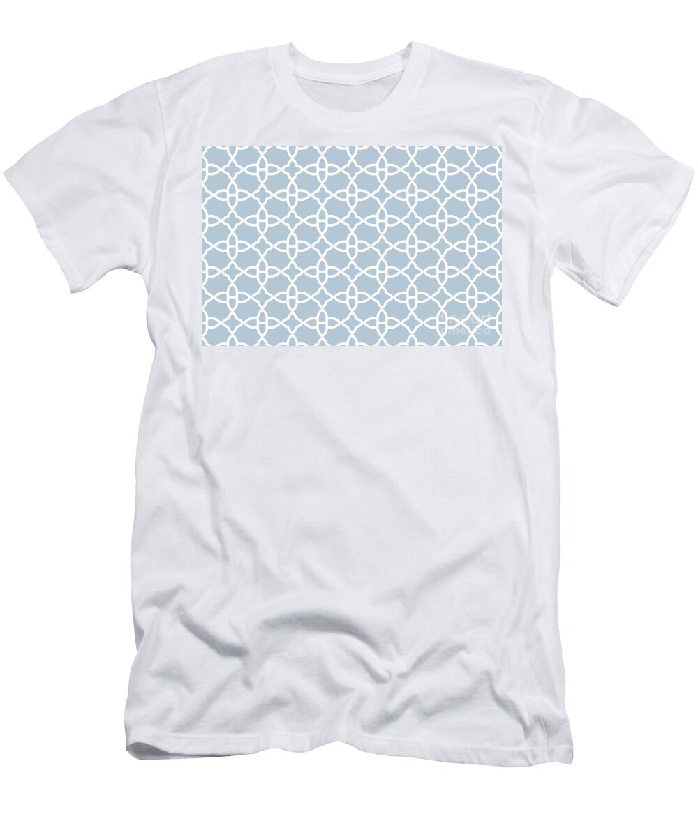 Blue and White Minimal Line Art Pattern 4 Petite Pattern Minimal Graphic Designs T-Shirt