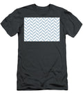 Blue and White Pretty Herringbone Pattern Petite Pattern Minimal Graphic Designs T-Shirt