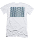 Blue and White Stars and Diamonds Pattern Petite Pattern Minimal Graphic Designs T-Shirt